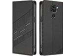 Custodia Per Xiaomi Redmi Note 9, Custodia A Portafoglio In Finto Cuoio Con Slot Per Schede E Funzione Stand Schwarz