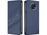 Custodia Per Xiaomi Redmi Note 9T, Custodia A Portafoglio In Finto Cuoio Con Slot Per Schede E Funzione Stand Blau