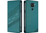 Custodia Per Xiaomi Redmi Note 9, Custodia A Portafoglio In Finto Cuoio Con Slot Per Carte E Funzione Stand GrüN