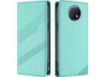 Custodia Per Xiaomi Redmi Note 9T, Custodia A Portafoglio In Finto Cuoio Con Slot Per Schede E Funzione Stand TüRkis