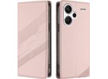 Custodia Per Xiaomi Redmi Note 13 Pro+ 5G, Custodia Portafoglio In Finto Cuoio Con Slot Per Schede E Funzione Stand Rosa