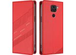 Custodia Per Xiaomi Redmi Note 9, Custodia A Portafoglio In Finto Cuoio Con Slot Per Schede E Funzione Stand Rot