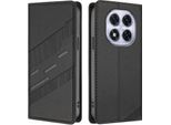 Custodia Per Xiaomi Redmi Note 14 Pro 4G, Custodia A Portafoglio In Finto Cuoio Con Slot Per Schede E Funzione Stand Schwarz