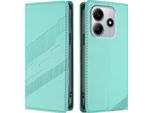 Custodia Per Xiaomi Redmi Note 14 4G, Custodia A Portafoglio In Finto Cuoio Con Slot Per Schede E Funzione Stand TüRkis
