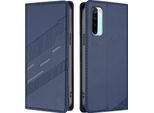 Custodia Per Xiaomi Redmi Note 8, Custodia A Portafoglio In Finto Cuoio Con Slot Per Schede E Funzione Stand Blau