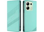 Custodia Per Xiaomi Redmi Note 13 4G, Custodia A Portafoglio In Finto Cuoio Con Slot Per Schede E Funzione Stand TüRkis