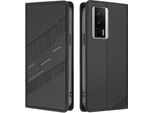 Custodia Per Xiaomi Redmi K60/K60 Pro/Poco F5 Pro, Custodia A Portafoglio In Finto Cuoio Con Slot Per Schede E Funzione Stand Schwarz