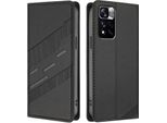 Custodia Per Xiaomi Redmi Note 11 Pro+ 5G, Custodia A Portafoglio In Finto Cuoio Con Slot Per Schede E Funzione Stand Schwarz