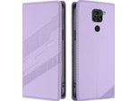 Custodia Per Xiaomi Redmi Note 9, Custodia Portafoglio In Finto Cuoio Con Slot Per Schede E Funzione Stand Violett