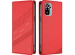 Custodia Per Xiaomi Redmi Note 10S/Note 10 4G, Custodia A Portafoglio In Finto Cuoio Con Slot Per Schede E Funzione Stand Rot