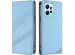Custodia Per Xiaomi Redmi Note 12 4G, Custodia A Portafoglio In Finto Cuoio Con Slot Per Schede E Funzione Stand Hellblau