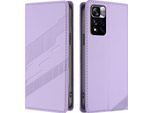 Custodia Per Xiaomi Redmi Note 11 Pro+ 5G, Custodia A Portafoglio In Finto Cuoio Con Slot Per Schede E Funzione Stand Violett