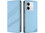 Custodia Per Xiaomi Redmi Note 13 5G, Custodia Portafoglio In Finto Cuoio Con Slot Per Schede E Funzione Stand Hellblau