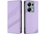 Custodia Per Xiaomi Redmi Note 13 Pro 4G/Poco M6 Pro 4G, Custodia A Portafoglio In Finto Cuoio Con Slot Per Schede E Funzione Stand Violett