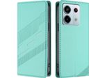 Custodia Per Xiaomi Redmi Note 13 Pro 5G/Poco X6, Custodia A Portafoglio In Finto Cuoio Con Slot Per Carte E Funzione Stand TüRkis