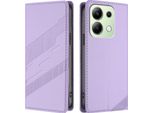 Custodia Per Xiaomi Redmi Note 13 4G, Custodia A Portafoglio In Finto Cuoio Con Slot Per Schede E Funzione Stand Violett