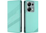 Custodia Per Xiaomi Redmi Note 13 Pro 4G/Poco M6 Pro 4G, Custodia A Portafoglio In Finto Cuoio Con Slot Per Schede E Funzione Stand TüRkis