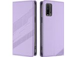 Custodia Per Xiaomi Redmi 9T/Poco M3, Custodia A Portafoglio In Finto Cuoio Con Slot Per Schede E Funzione Stand Violett