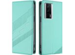 Custodia Per Xiaomi Redmi K60/K60 Pro/Poco F5 Pro, Custodia A Portafoglio In Finto Cuoio Con Slot Per Carte E Funzione Stand TüRkis