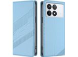 Custodia Per Xiaomi Redmi K70 Ultra, Custodia A Portafoglio In Finto Cuoio Con Slot Per Schede E Funzione Stand Hellblau
