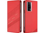Custodia Per Xiaomi Redmi K60/K60 Pro/Poco F5 Pro, Custodia A Portafoglio In Finto Cuoio Con Slot Per Schede E Funzione Stand Rot