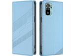 Custodia Per Xiaomi Redmi Note 10S/Note 10 4G, Custodia A Portafoglio In Finto Cuoio Con Slot Per Schede E Funzione Stand Hellblau