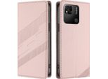 Custodia Per Xiaomi Redmi 10A/Redmi 9C, Custodia A Portafoglio In Finto Cuoio Con Slot Per Schede E Funzione Stand Rosa