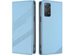 Custodia Per Xiaomi Redmi Note 11 Pro 5G/4G/Note 12 Pro 4G, Custodia A Portafoglio In Finto Cuoio Con Slot Per Schede E Funzione Stand Hellblau