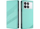 Custodia Per Xiaomi Redmi K70 Ultra, Custodia A Portafoglio In Finto Cuoio Con Slot Per Schede E Funzione Stand TüRkis