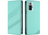Custodia Per Xiaomi Redmi Note 10 Pro/Note 10 Pro Max, Custodia A Portafoglio In Finto Cuoio Con Slot Per Schede E Funzione Stand TüRkis