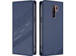 Custodia Per Xiaomi Redmi 9, Custodia A Portafoglio In Finto Cuoio Con Slot Per Schede E Funzione Stand Blau
