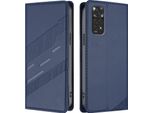 Custodia Per Xiaomi Redmi Note 11S/Note 11 4G/Note 12S, Custodia A Portafoglio In Finto Cuoio Con Slot Per Schede E Funzione Stand Blau