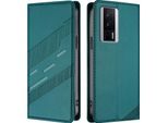 Custodia Per Xiaomi Redmi K60/K60 Pro/Poco F5 Pro, Custodia A Portafoglio In Finto Cuoio Con Slot Per Carte E Funzione Stand GrüN