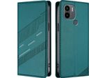 Custodia Per Xiaomi Redmi A/Redmi A2+/Poco C50/Poco C51, Custodia A Portafoglio In Finto Cuoio Con Slot Per Carte E Funzione Stand GrüN