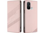 Custodia Per Xiaomi Redmi 12C/Redmi 11A/Poco C55, Custodia Portafoglio In Finto Cuoio Con Slot Per Schede E Funzione Stand Rosa