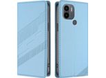 Custodia Per Xiaomi Redmi A/Redmi A2+/Poco C50/Poco C51, Custodia A Portafoglio In Finto Cuoio Con Slot Per Schede E Funzione Stand Hellblau