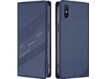 Custodia Per Xiaomi Redmi 9A, Custodia A Portafoglio In Finto Cuoio Con Slot Per Schede E Funzione Stand Blau