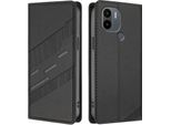 Custodia Per Xiaomi Redmi A/Redmi A2+/Poco C50/Poco C51, Custodia A Portafoglio In Finto Cuoio Con Slot Per Schede E Funzione Stand Schwarz