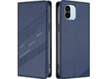 Custodia Per Xiaomi Redmi A1 / Redmi A2, Custodia A Portafoglio In Finto Cuoio Con Slot Per Schede E Funzione Stand Blau