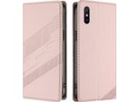 Custodia Per Xiaomi Redmi 9A, Custodia Portafoglio In Finto Cuoio Con Slot Per Schede E Funzione Stand Rosa