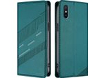 Custodia Per Xiaomi Redmi 9A, Custodia Portafoglio In Finto Cuoio Con Slot Per Carte E Funzione Stand GrüN