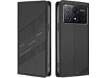 Custodia Per Xiaomi Poco X6 Pro, Custodia A Portafoglio In Finto Cuoio Con Slot Per Carte E Funzione Stand Schwarz