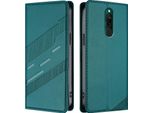Custodia Per Xiaomi Redmi 8/Redmi 8A, Custodia A Portafoglio In Finto Cuoio Con Slot Per Carte E Funzione Stand GrüN