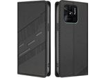 Custodia Per Xiaomi Redmi 10C/Poco C40, Custodia A Portafoglio In Finto Cuoio Con Slot Per Carte E Funzione Stand Schwarz