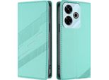 Custodia Per Xiaomi Redmi 13/Redmi 13 5G/Poco M6 4G/Poco M6 Plus, Custodia A Portafoglio In Finto Cuoio Con Slot Per Schede E Funzione Stand TüRkis
