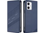 Custodia Per Xiaomi Poco X5, Custodia A Portafoglio In Finto Cuoio Con Slot Per Carte E Funzione Stand Blau