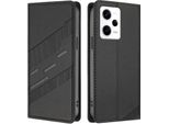 Custodia Per Xiaomi Poco X5 Pro, Custodia A Portafoglio In Finto Cuoio Con Slot Per Carte E Funzione Stand Schwarz