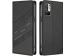 Custodia Per Xiaomi Redmi 10, Custodia A Portafoglio In Finto Cuoio Con Slot Per Schede E Funzione Stand Schwarz