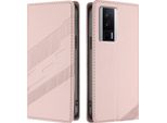Custodia Per Xiaomi Redmi K60/K60 Pro/Poco F5 Pro, Custodia A Portafoglio In Finto Cuoio Con Slot Per Schede E Funzione Stand Rosa