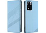 Custodia Per Xiaomi Redmi Note 11 Pro+ 5G, Custodia A Portafoglio In Finto Cuoio Con Slot Per Schede E Funzione Stand Hellblau